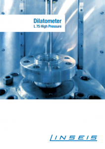 Linseis product brochure high pressure dilatometer