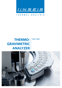 Thermo Gravimetric Analyzer TGA 1000 (PDF)
