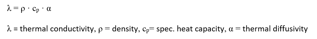 formula thermal diffusivity