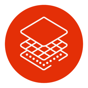 Symbol für thermische Analyse von Mehrschicht- und Faserverbundmaterialien