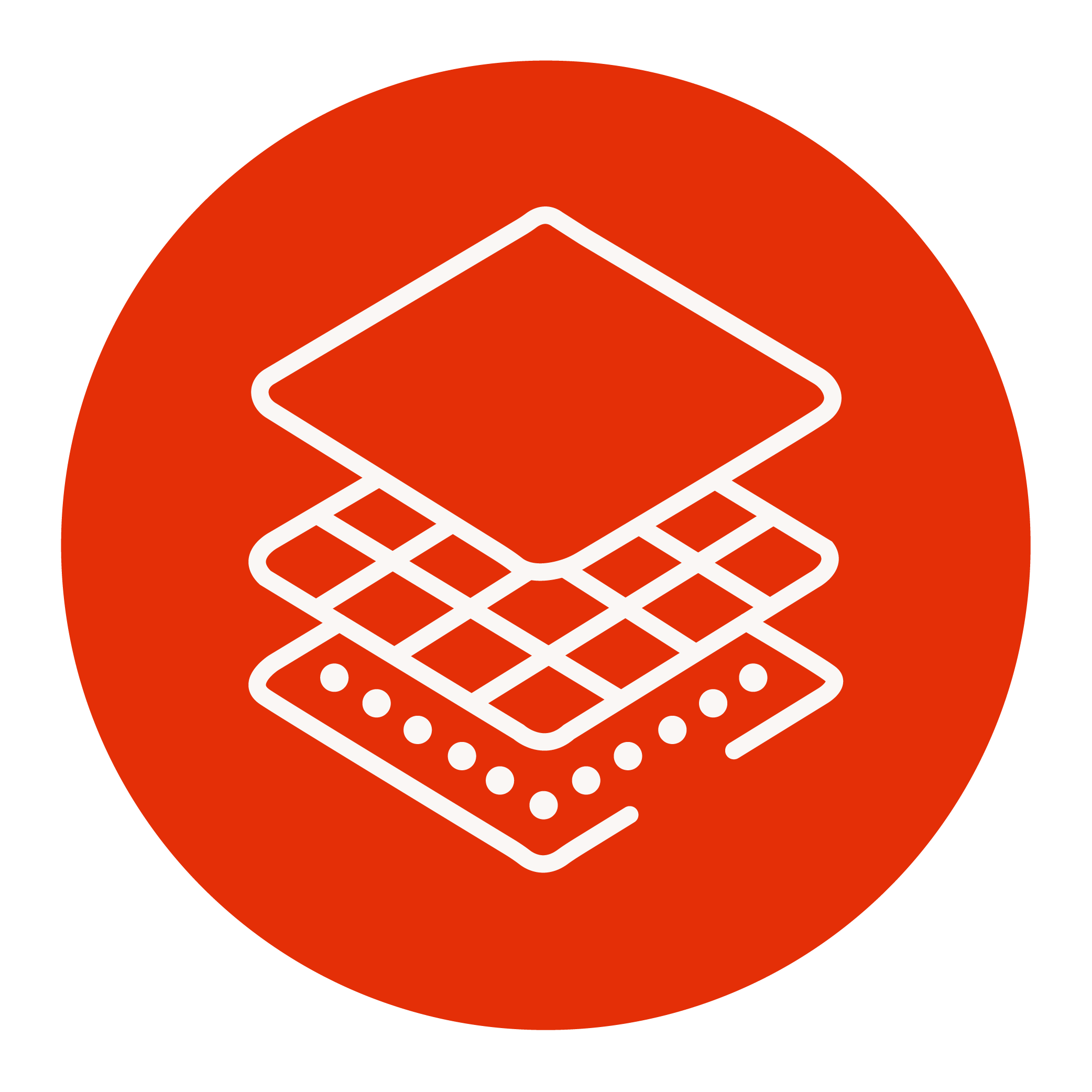 Symbol für thermische Analyse von Mehrschicht- und Faserverbundmaterialien